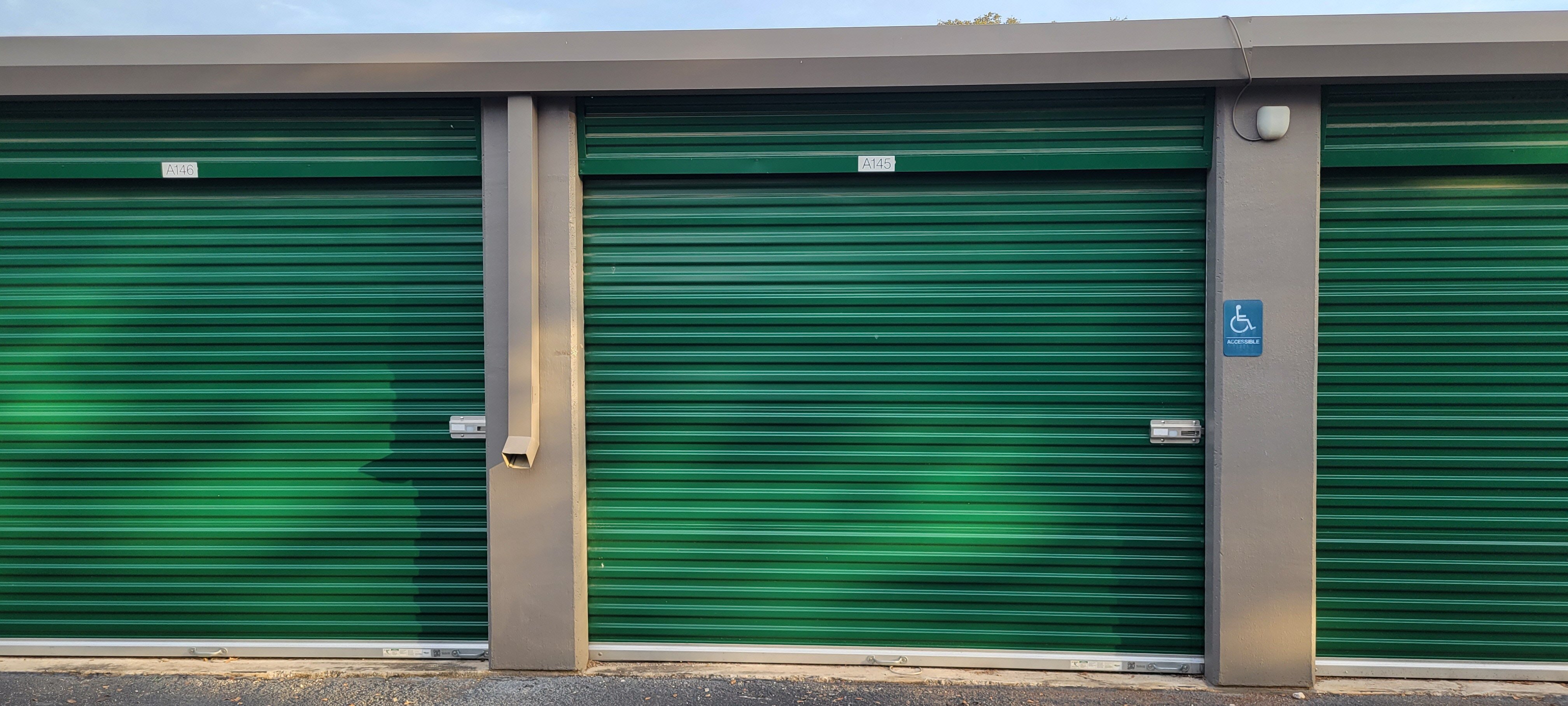 Self-Storage Facility with newly replace doors