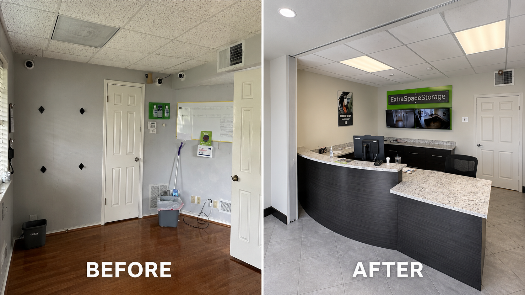 office remodel before and after