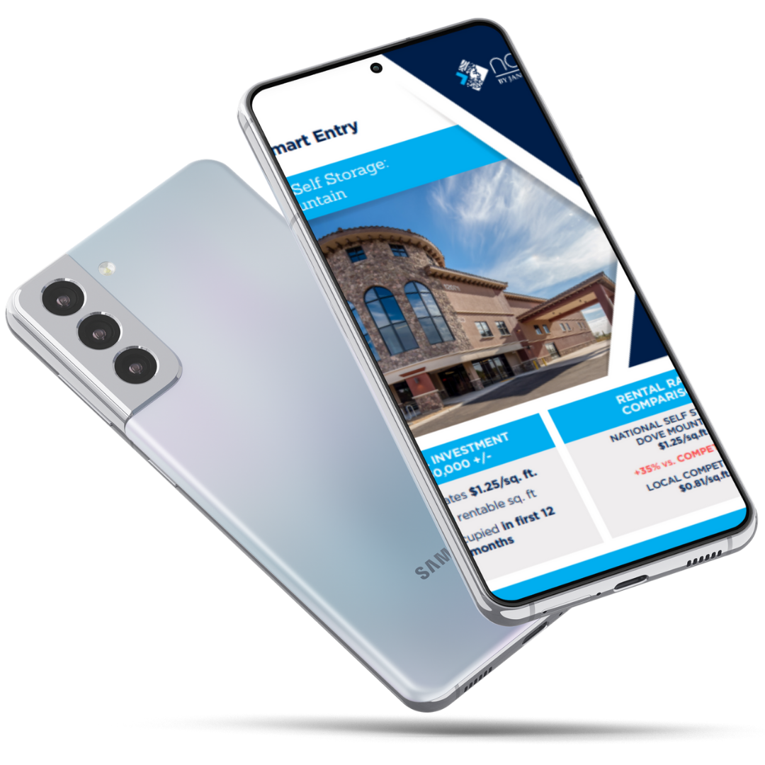 iPhone with Noke Smart Entry Case Study showing ROI