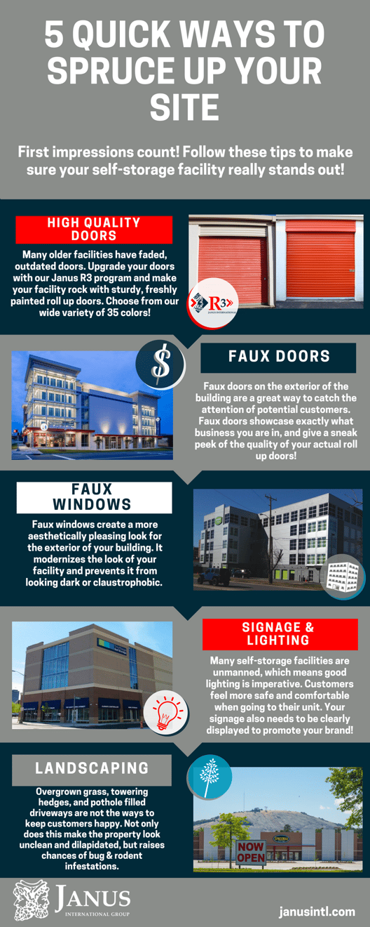 Infographic about how to increase your self storage facility's curb appeal