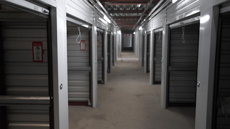 storage units with smart entry locks