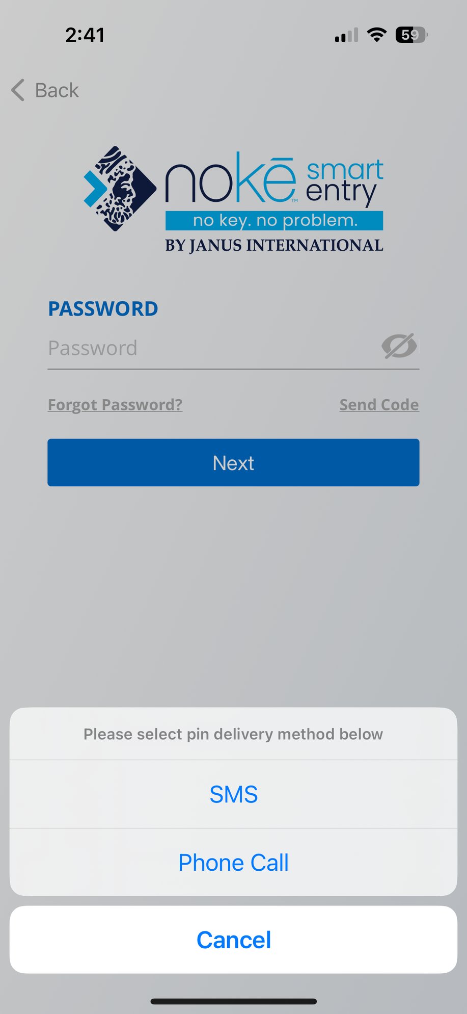 Requesting a PIN via Phone Call