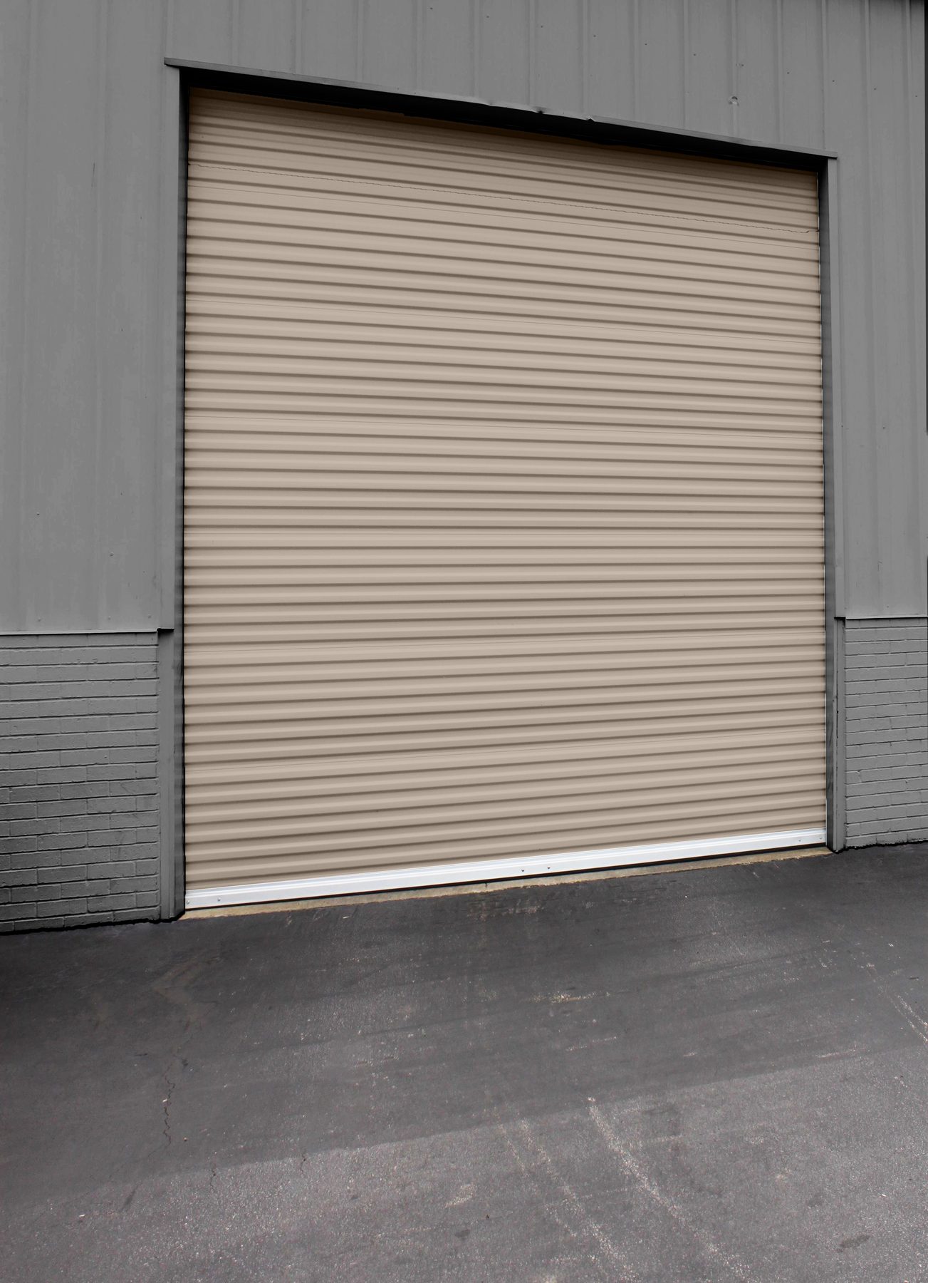 Tan Janus 3100 Series wind-load commercial door
