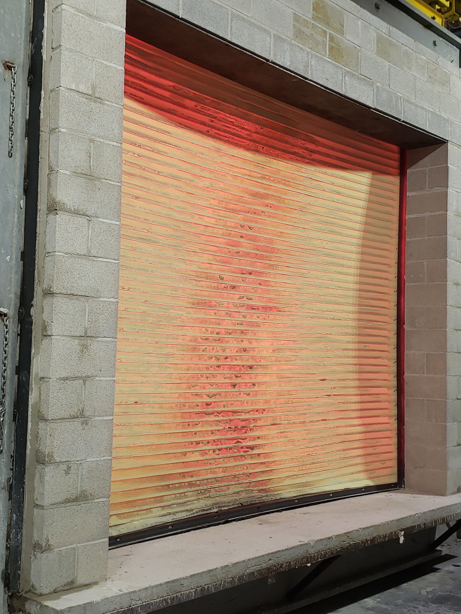 Janus 500 Series rolling fire door during a UL fire test