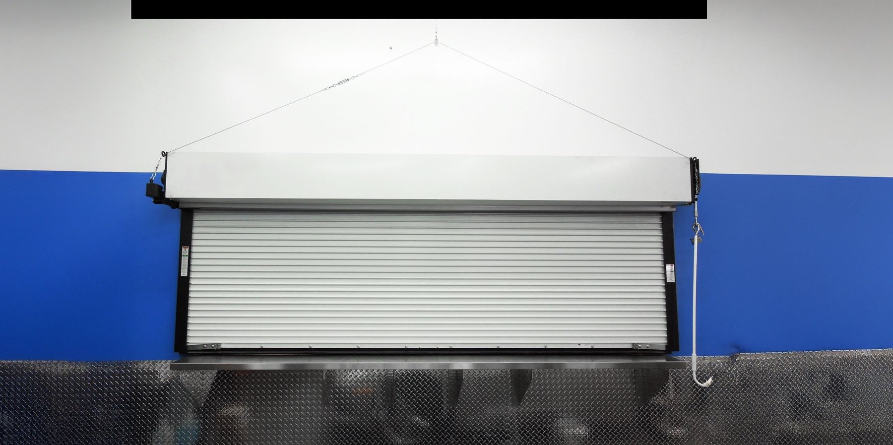 Janus 550 Series fire rated counter shutter above a service counter