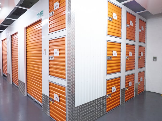 a perfect self-storage unit mix of larger units and lockers