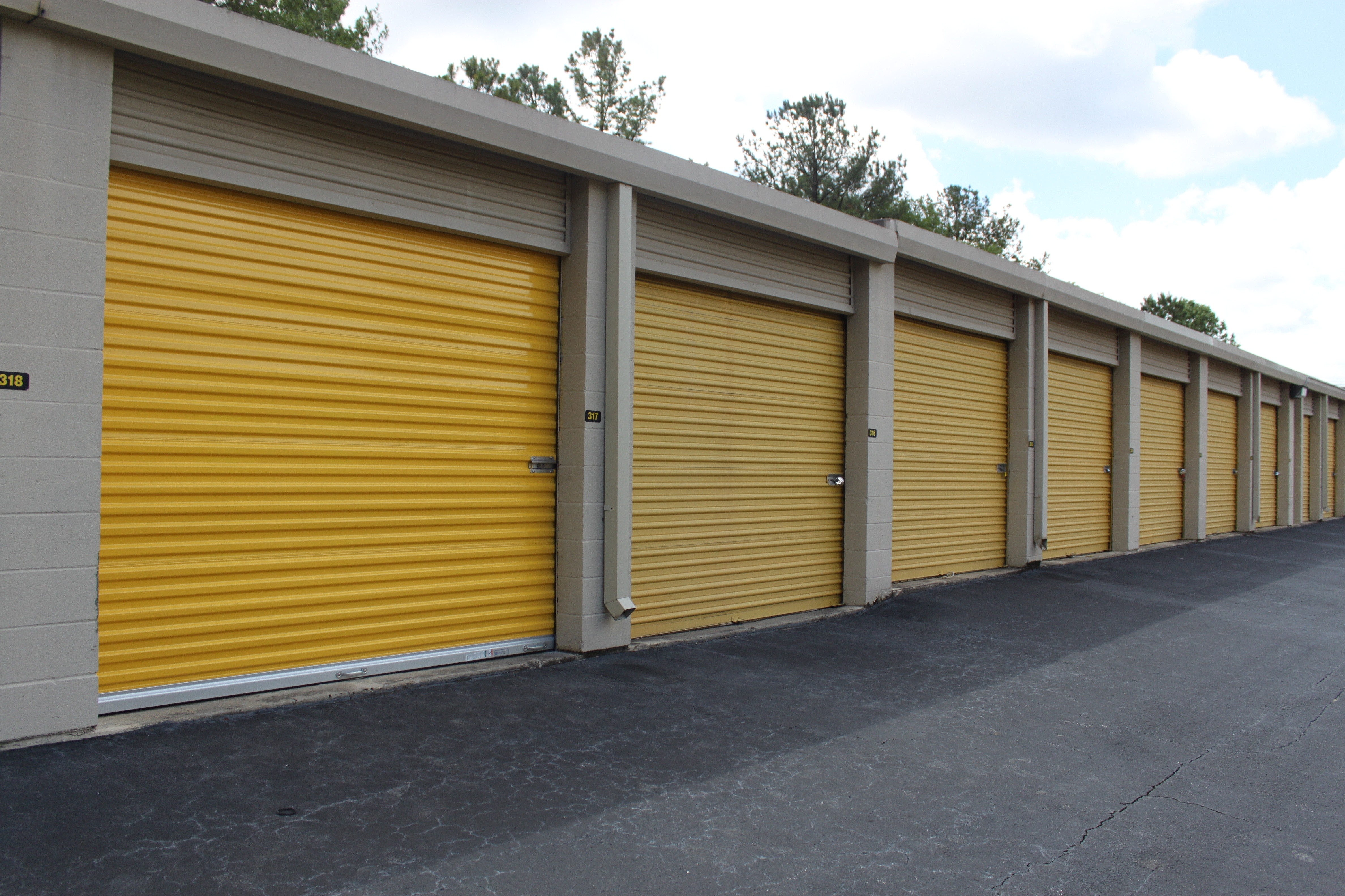 Self-Storage Facility with newly replace doors
