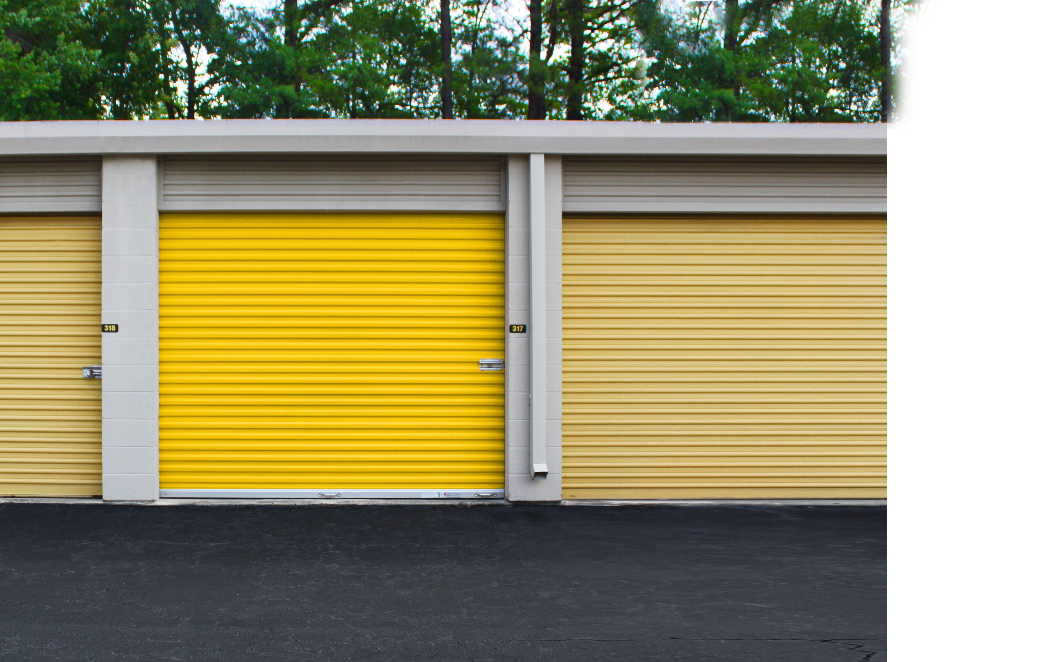 Self-Storage Facility with newly replace doors