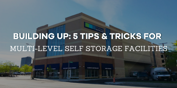 self-storage facility with informational text