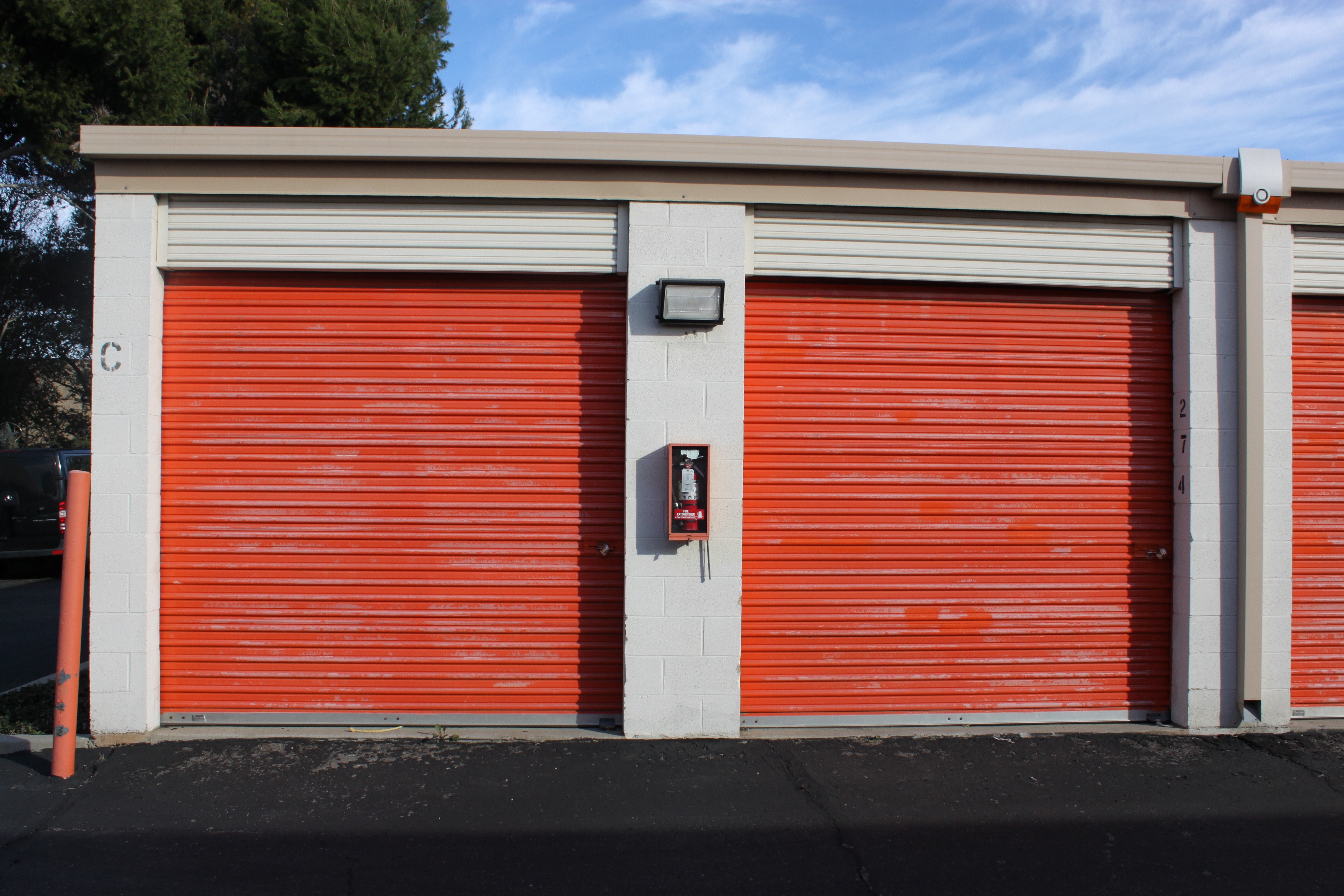 Self-Storage Facility with newly replace doors