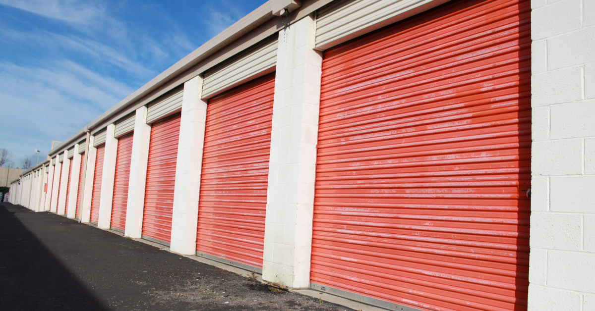 Before image of a door replacement project at Public Storage in Ventura