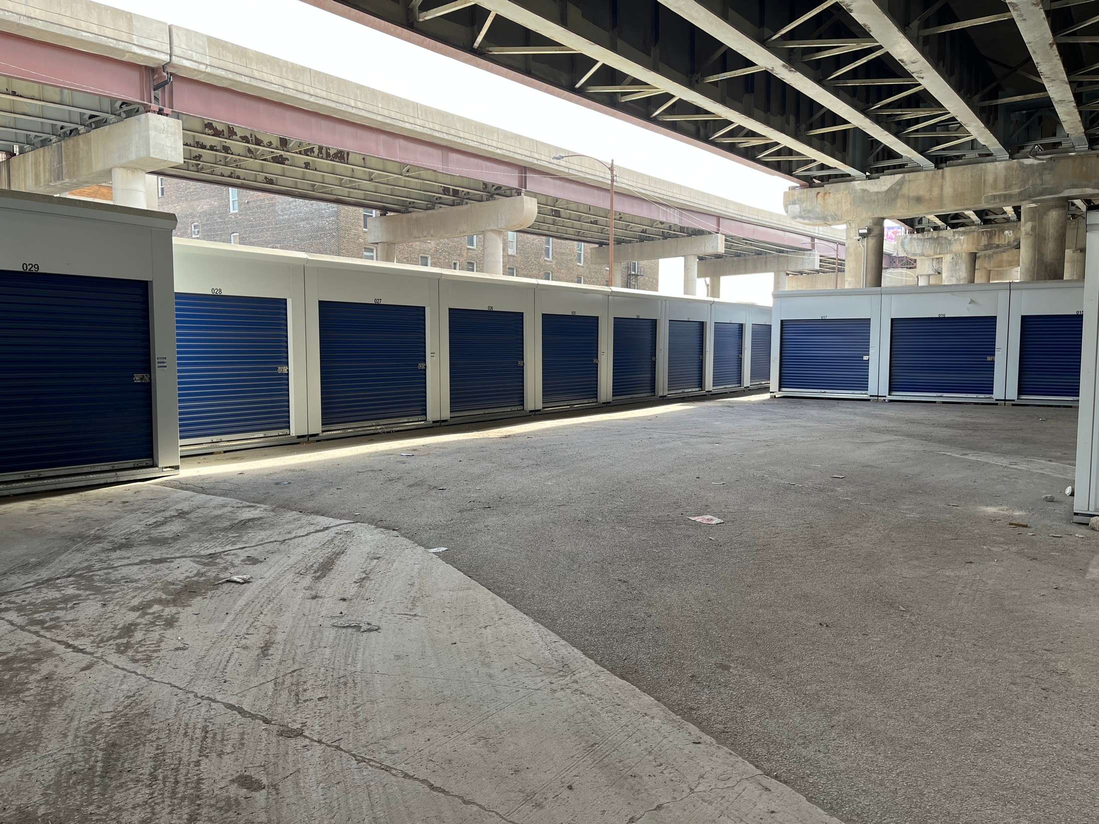 Portable storage units at StorSafe Self Storage Facility