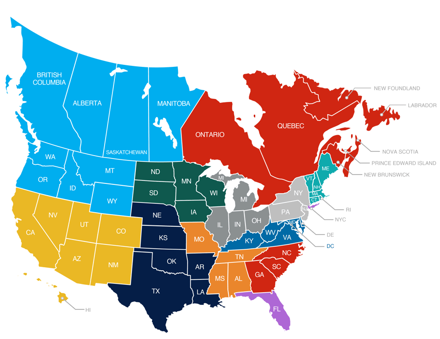 Janus International New Construction Territory Map