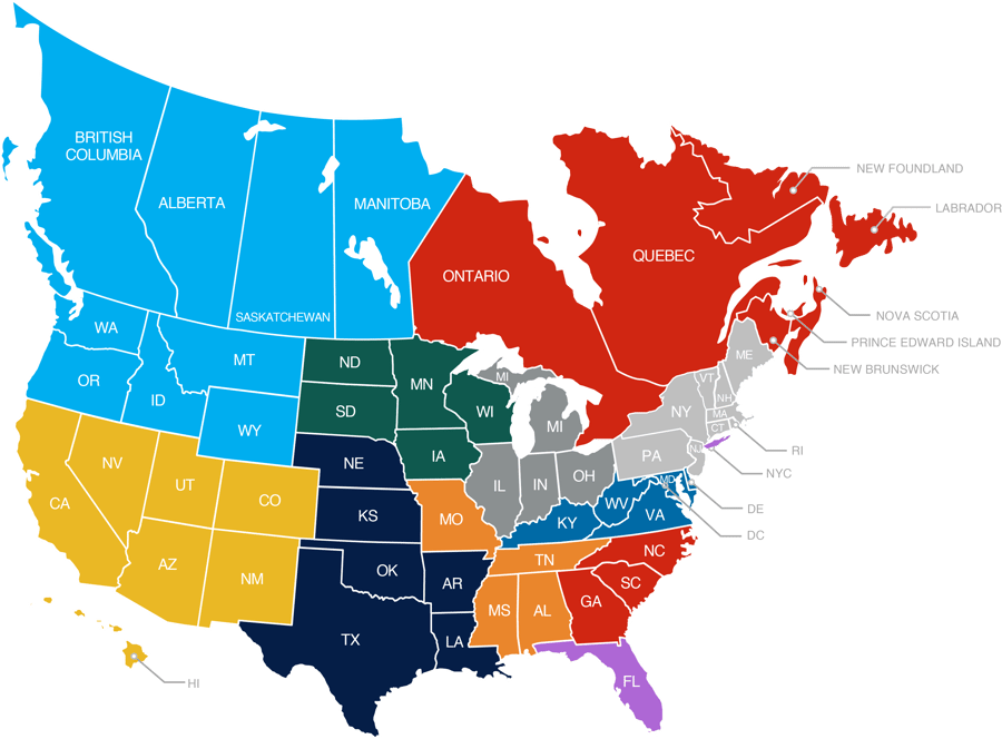 Janus International New Construction Territory Map