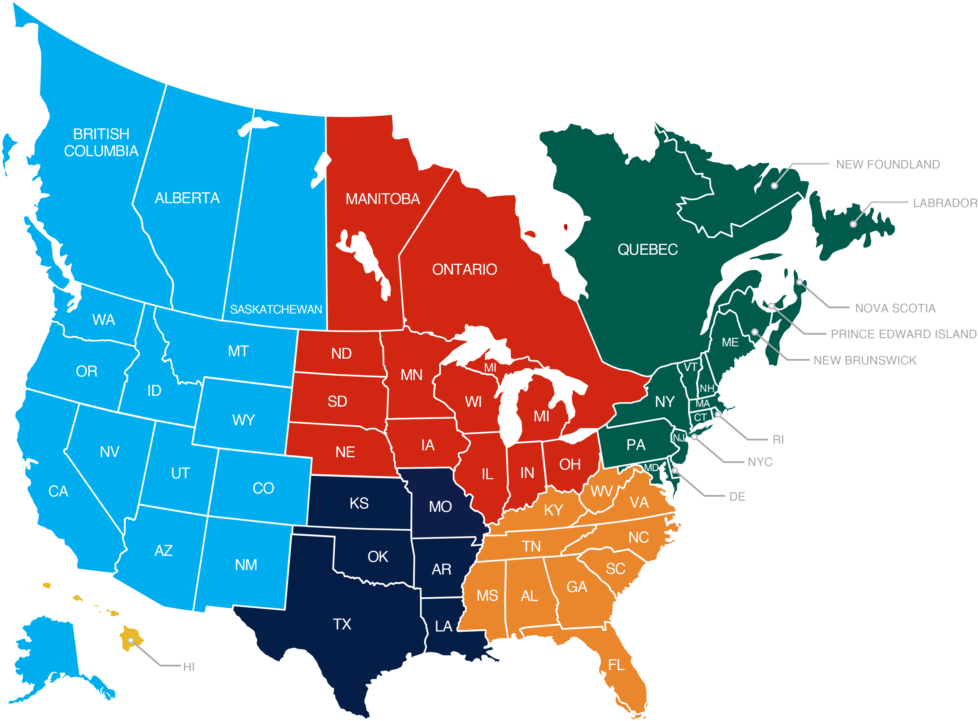 Janus International Commercial Territory Map