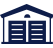 navy blue commercial door icon