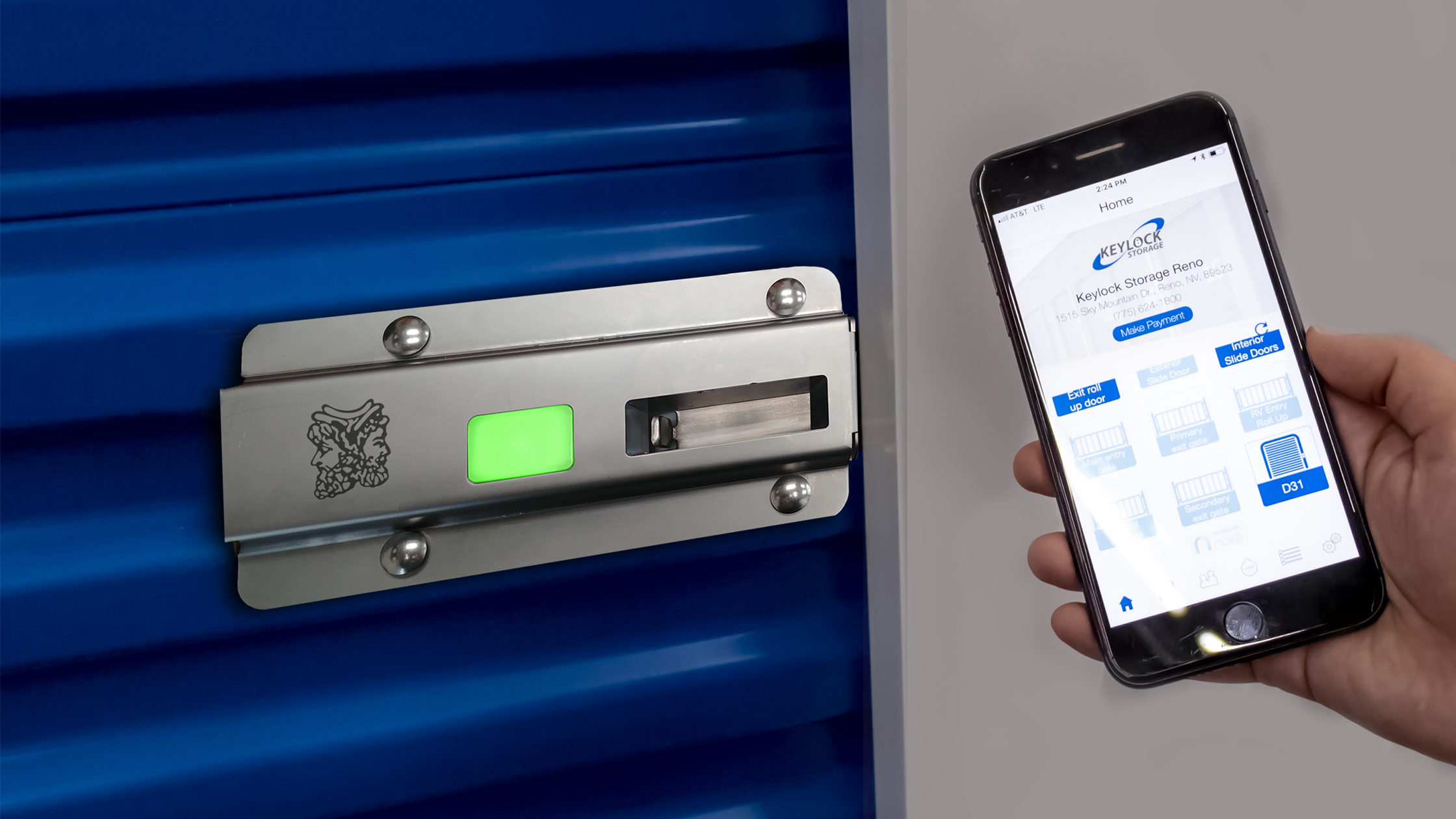 noke ONE being unlocked by smartphone